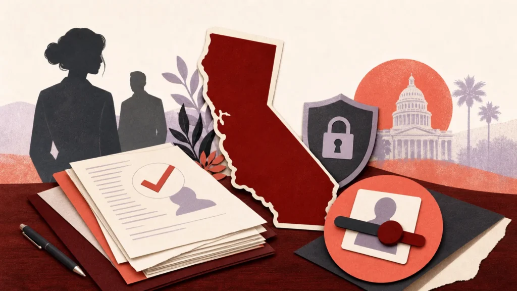 California consent legislation, privacy records, and a content-removal control