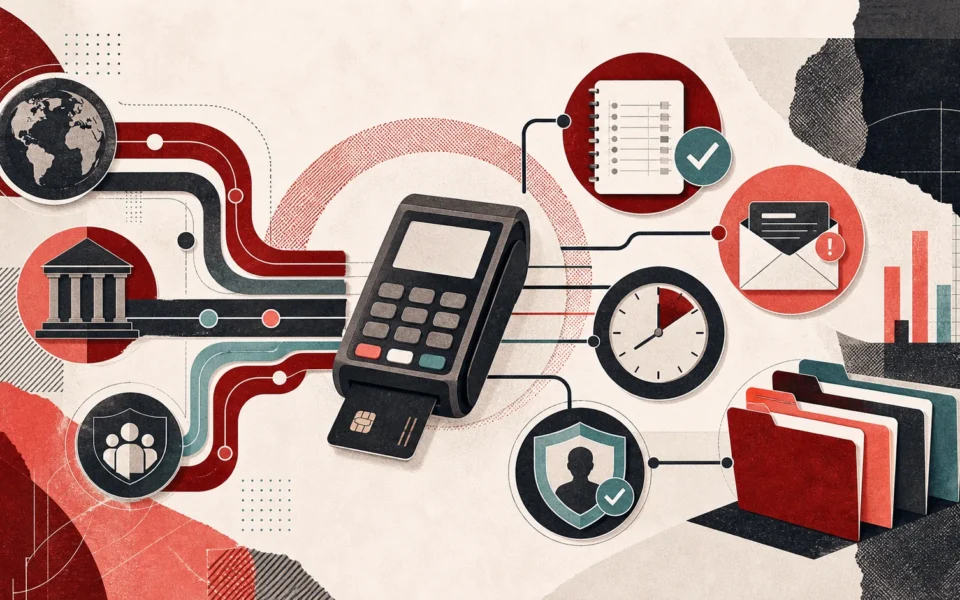 Payment rails connected to consent records, complaint handling, and identity controls
